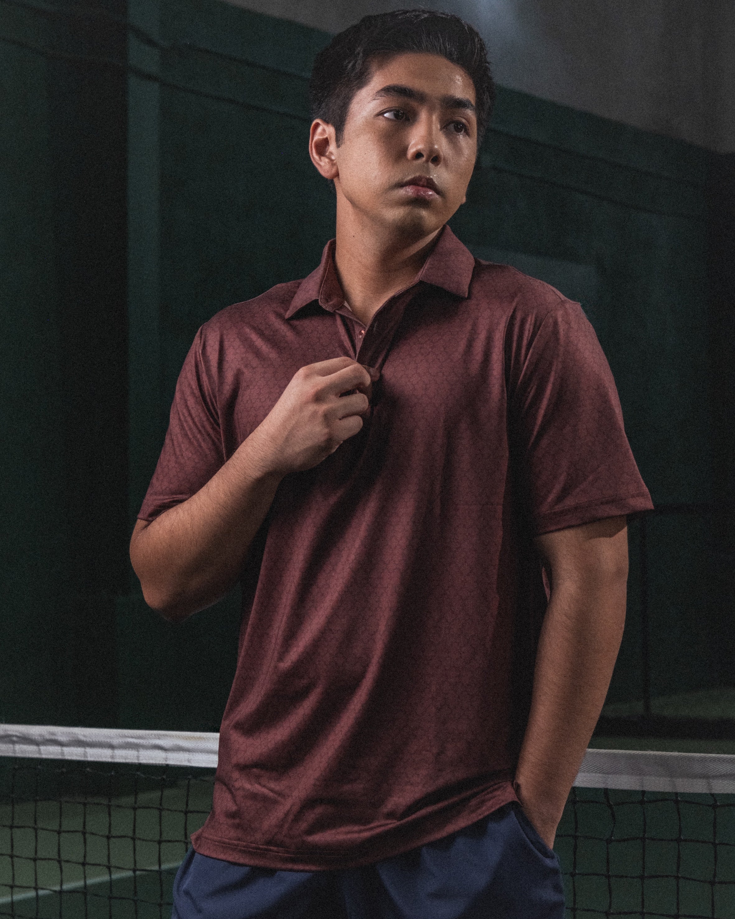 Men's Center Court Polo in Clay